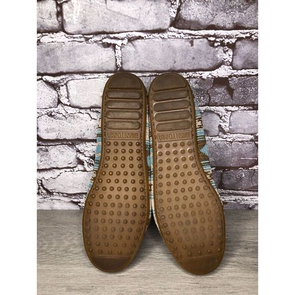 Minnetonka Blue Aztec Southwest Lace Bow Moccasins Shoes Women Sz 9M US/40EU - Picture 12 of 16